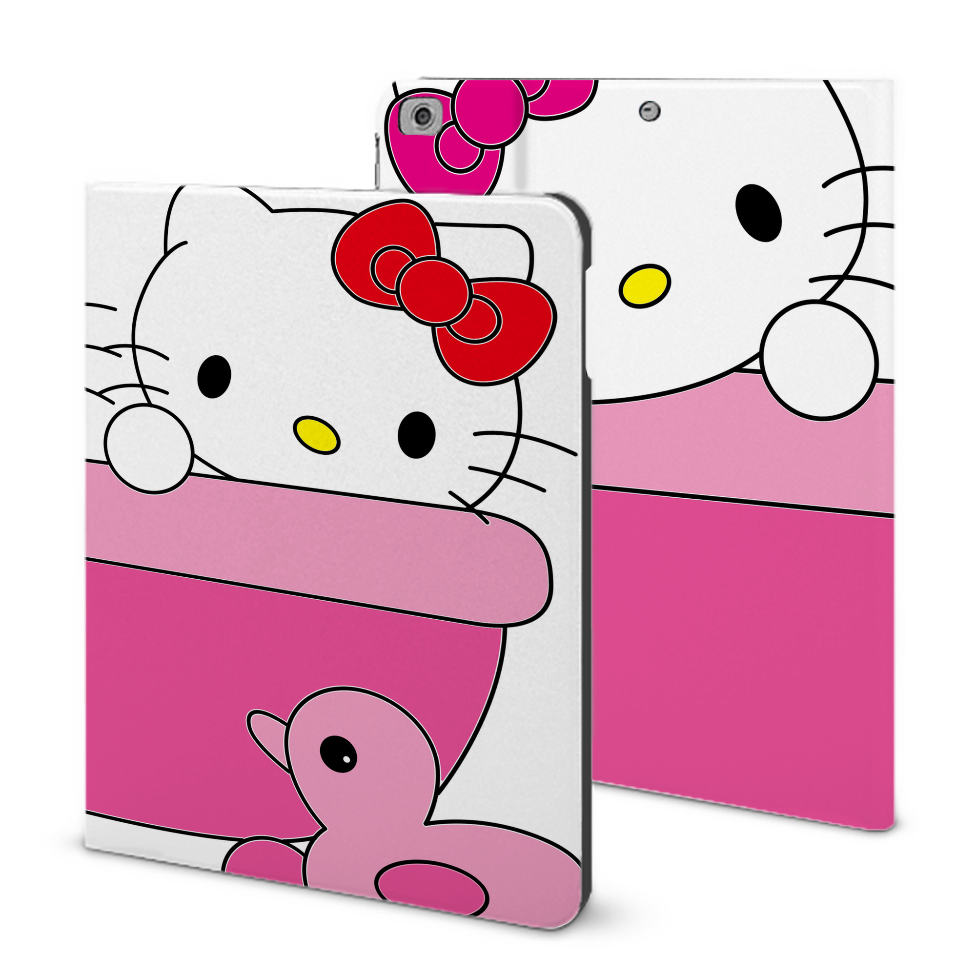 （画像用） Hello Kitty ハローキティ IPad ケース ブック型 PUレザー TPU 耐衝撃 軽量 薄型 ペン収納なし 全面保護 IPad 各モデル対応